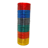 6 Color Plain Shining Glass Bangles Set for Women – Multicolor Chudi Set