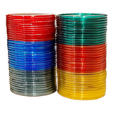 6 Color Plain Shining Glass Bangles Set for Women – Multicolor Chudi Set