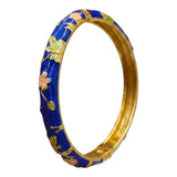 Multicolour Floral Meenakari Gold Plated Hinged Kada bracelet