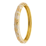 Multicolour Floral Meenakari Gold Plated Hinged Kada bracelet