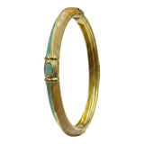 Openable Hinged Gold Plated Enamel Bangle Bracelet for Women