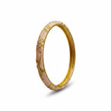 Gold Plated 6 Piece Floral Enamel Bangle Bracelet Set