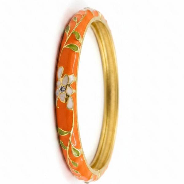 Gold Plated Floral Enamel Meenakari Bangle Bracelet Set