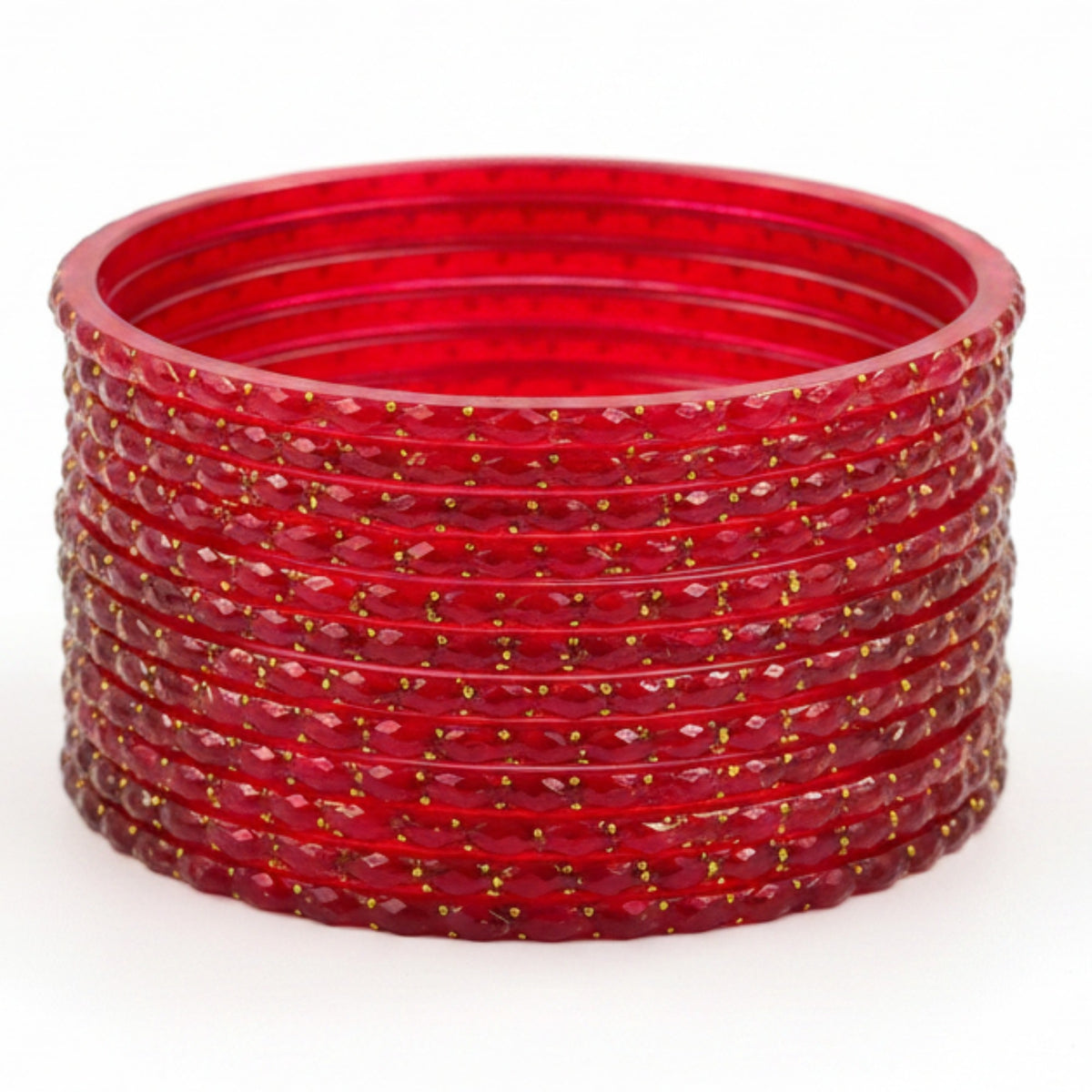 Red Raindrop glass bangles