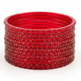 Red Raindrop glass bangles