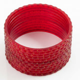 Red Raindrop glass bangles