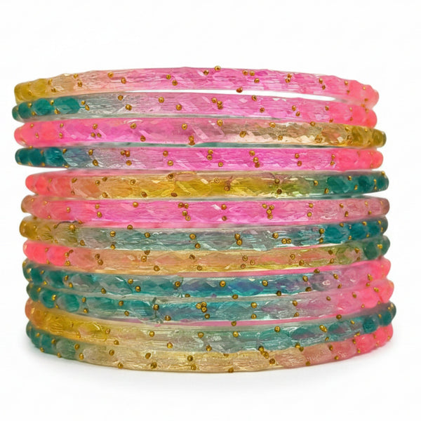 Multi  Raindrop glass bangles