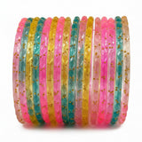 Multi  Raindrop glass bangles