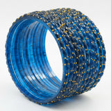 Blue Raindrop glass bangles